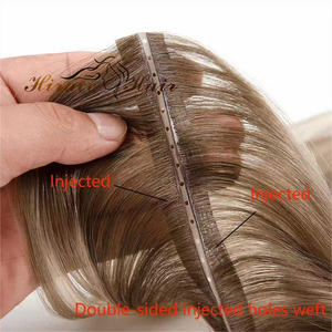 Extension per Capelli Umani Remy 12A Russi Senza Cuciture XO Twin Tab Singolo PU Laterale Butterfly Skin Weft per Intrecciare - Product Image 6