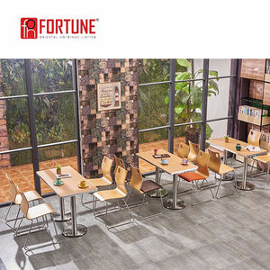 Fornecimento de fábrica conjunto cantina móveis restaurante mesa e cadeira conjunto com preço barato - Product Image 1