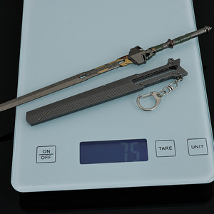 Lame de survie tactique Arena Breakout 22CM Full Metal Replica - In-Game Three Chi <span class=keywords><strong>Sword</strong></span> Collectible avec étui en cuir Cosplay - Product Image 2