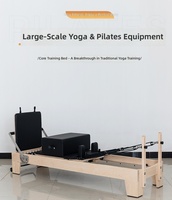 Lit de Pilates Reformer Professionnel Commercial Ajustable en Bois avec Correcteur – Équipement de Studio