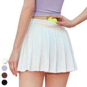 Janya Custom Logo 2-in-1 Plissee-Mini-Yoga-Shorts mit hoher Taille Damen-Golf-Tennis rock mit hinteren Taillen taschen Peakball-Rock - Product Image 3