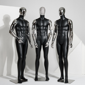 Maniquíes masculinos de <span class=keywords><strong>cuerpo</strong></span> completo de plástico negro mate modernos de pie de <span class=keywords><strong>cuerpo</strong></span> <span class=keywords><strong>entero</strong></span> - Product Image 4
