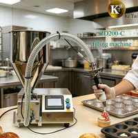 Machine de remplissage semi-automatique de précision ZD200C efficace avec fonction anti-goutte pour le remplissage de croissants avec crème et marmelade