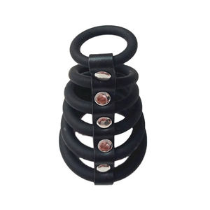 <span class=keywords><strong>Precio</strong></span> de fábrica 6 juntas tóricas con erección de pene de cuero PU para hombres Juguetes sexuales Retraso de eyaculación Anillo de pene elástico y de ajuste cómodo para hombre - Product Image 6