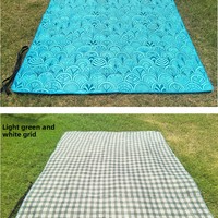 Tapis de camping et pique-nique imperméable et anti-humidité en EVA avec film en aluminium et suède épaissi, tapis carré pour pelouse et parc en extérieur