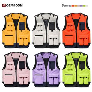 Chalecos para Hombre con Logotipo de Marca Personalizado de Fábrica, Chaleco Multibolsillos para Exteriores, Chaleco de Seguridad Extra Grande para Senderismo y Pesca - Product Image 3