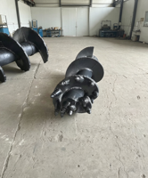 Foret hélicoïdal CFA multifonctionnel pour forage de sols/argiles, efficace pour le forage de base, avec connecteurs hexagonaux à bride, épaisseur 8-30mm