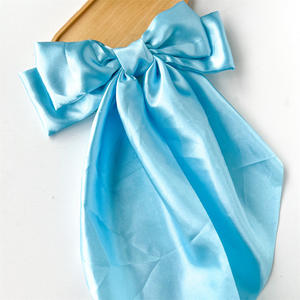 Satin soyeux cheveux arcs grands cheveux Barrettes ruban pour filles longues pinces à cheveux français Barrette mignon nœud papillon épingle à cheveux - Product Image 5