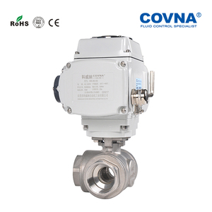 Vanne motorisée électrique COVNA en acier inoxydable, filetage femelle, 1/2 pouce, 3 voies, pour système d'irrigation, CF8M 1000 WOG 12V - Product Image 4