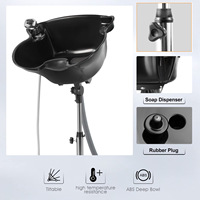 Support métallique réglable en hauteur pour lavage de cheveux, design durable, idéal pour salon – Meilleure vente