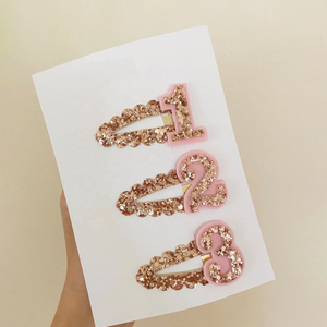 3 Piezas de Pinzas y Broches para el Cabello de Alta Calidad con Diseño de Dibujos Animados para Fiestas de Cumpleaños, Accesorios para el Cabello de Moda para Niñas - Product Image 1