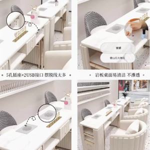 Mesa de Manicura de Metal Moderna y Elegante para Salón de Uñas - Product Image 2