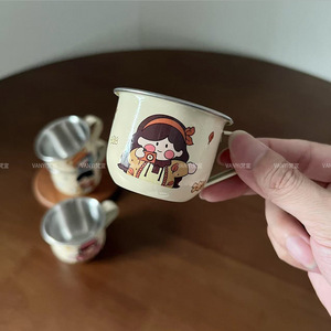 Tasse en acier inoxydable avec poignée, 70 ml, petite capacité, ouverture large, pour la maison, le bureau, les voyages en plein air - Product Image 5