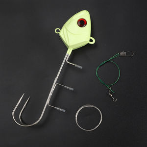 SUPERIORFISHING <span class=keywords><strong>Tenya</strong></span> Lead Jig Head Gancho doble <span class=keywords><strong>Pesca</strong></span> en el mar Cola de pelo luminosa Raíz de púas Señuelo de <span class=keywords><strong>pesca</strong></span> JY1024 - Product Image 3
