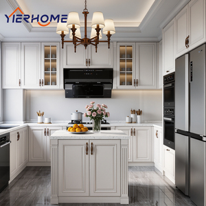 Meubles de <span class=keywords><strong>cuisine</strong></span> en bois massif laqué blanc sur mesure et ensemble de meubles de salle de bain modernes |   <span class=keywords><strong>Cuisine</strong></span> complète - Product Image 2