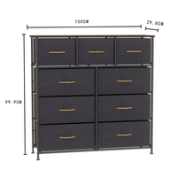 Tour de rangement en tissu OEM ODM commode 9 tiroirs coffre meubles de chambre