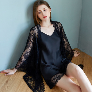 Pigiama Floreale Sexy in Pizzo per Donna Taglie Forti - Lingerie da Notte all'Ingrosso - Product Image 3