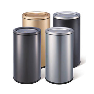 Bullet Type Hotel & Restaurant Supplies Open Top Trash Can Metal Garbage Cans Round Waste Bin For Kitchen Hotel