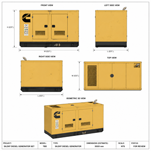 Generadores Diésel de 125 Kva de la Marca Cummins, Frecuencia de 60 Hz, Voltaje Nominal de 24 V, Sistema de Arranque Automático, Sistema de Refrigeración por Agua - Product Image 1