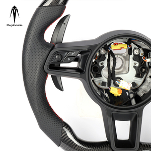 Volante Sportivo in Vera Fibra di Carbonio per <span class=keywords><strong>Porsche</strong></span> 911 Cayenne <span class=keywords><strong>Macan</strong></span> - 1 Anno di Garanzia, Accessorio per Interni Auto - Product Image 4