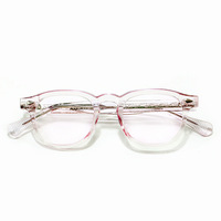 Lunettes carrées unisexes avec monture en acétate et verres PC transparents, légères et polyvalentes pour tous les jours.