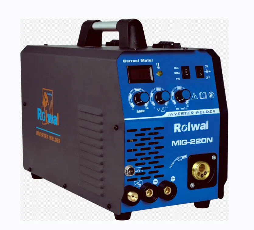 Комбинированный сварочный аппарат Rolwal, 4 в 1, с газовым покрытием, покрытием CO2, MIG/MAG/TIG/MMA