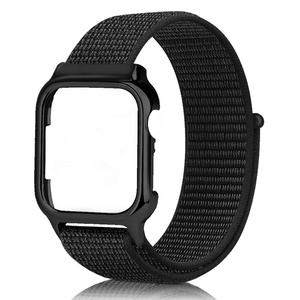 Para <span class=keywords><strong>Apple</strong></span> <span class=keywords><strong>Watch</strong></span> serie 4 bucle de correa de Nylon banda correa de reloj con <span class=keywords><strong>funda</strong></span> protectora de TPU - Product Image 3