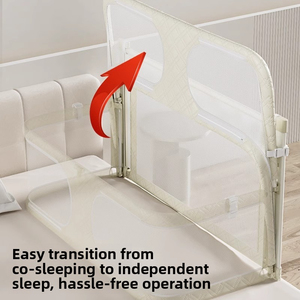 Barandilla de Cama Plegable 3 en 1 para Bebés, Altura Ajustable, Protección Anticaídas, Barrera Lateral para Recién Nacidos y Niños Pequeños - Product Image 6