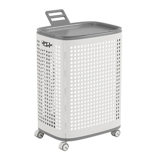 Cesto de Ropa de Gran Capacidad con Ruedas, Forma Rectangular, Organizador de Ropa para el Hogar, Tipo Vertical - Product Image 3