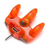 Manette de jeu filaire colorée N64 avec moteur de vibration pour console USB 64 (emballage de vente au détail)