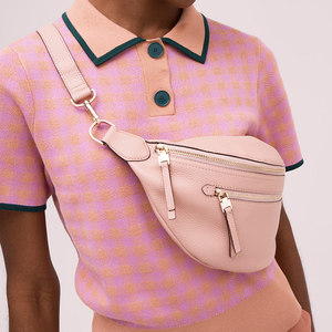 <span class=keywords><strong>Riñonera</strong></span> de cuero de guijarros personalizada para mujer, bolso de cintura cruzado grande, color negro - Product Image 6