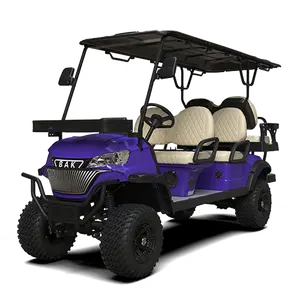 Carrello da Golf a quattro ruote motrici personalizzato in fabbrica 48V litio 4 + 2 posti sollevati da Golf Cart elettrico fuori strada