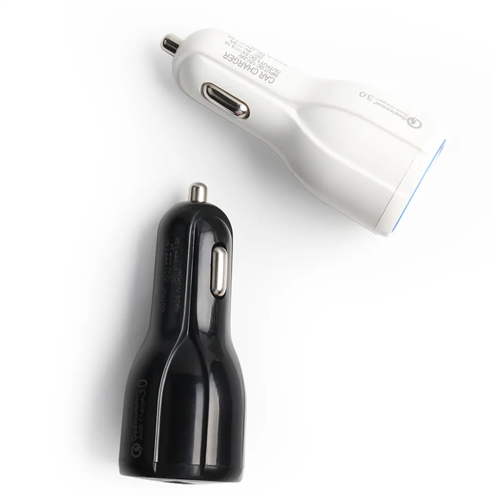 Car USB Charger Quick Charge QC3.0 QC2.0 Mobile Phone Charger 2 Port USB Fast Car Charger