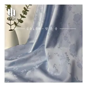 Tecido floral jacquard em relevo para mulheres, tecido floral de poliéster puro com novo design personalizado