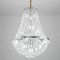 Nouveau Lustre en Cristal Argenté pour Mariage, Lumières Décoratives pour Escalier de Villa