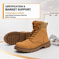 Bottes de sécurité à lacets avec embout en acier, tige en microfibre, semelle intermédiaire anti-perforation et semelle extérieure en caoutchouc pour la construction (OEM)