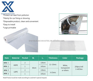 5-in-1 biyobozunur tek LDPE plastik oto aksesuar kiti su geçirmez atölye klozet kapağı arabalar için temiz koruma ön - Product Image 6