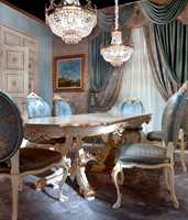Dadirector Antiker Vintage Europäischer Luxus-Esstisch Barock Handbemaltes Massivholz-Möbelstück für Hotel-Esszimmer