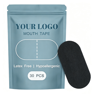 Masque pour les <span class=keywords><strong>yeux</strong></span> HLK Custom Premium Box, confortable, hypoallergénique, sans latex, 95% coton + 5% élasthanne, anti-ronflement, bandes buccales pour dormir - Product Image 1