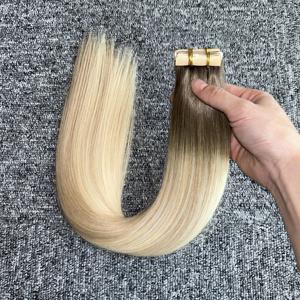 Facile à appliquer et à enlever la colle sûre Extensions <span class=keywords><strong>de</strong></span> cheveux russes Vente en gros Extensions avec bande Injection <span class=keywords><strong>de</strong></span> cheveux humains - Product Image 4