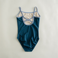 Vêtements de danse personnalisés en gros à bas prix, camisole à deux tons en nylon et élasthanne, justaucorps de ballet pour enfants, filles
