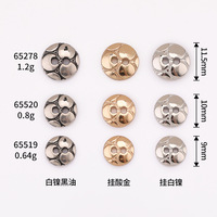 Kancing Baju Logam Dua Lubang Crackle 9MM, Kancing Pakaian, Custom OEM Pabrik