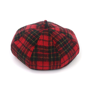 X1074 adulte mode tricoté laine béret chapeaux nouveauté dame laine chapeaux femme Plaid rétro <span class=keywords><strong>peintre</strong></span> tricoté laine casquettes - Product Image 1