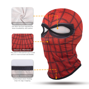 Fabuleuse cagoule de cosplay <span class=keywords><strong>Spiderman</strong></span> rouge et noir en tissu poly avec impression numérique pour fête d'Halloween - Product Image 6