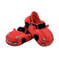 Chaussures de maison en forme de voiture de course d'intérieur personnalisées voitures 3D nouveauté hommes et femmes pantoufles en peluche