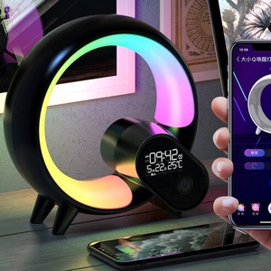Phong Cách Mới Ứng Dụng Điều Khiển Bluetooth Loa Thông Minh Thức Dậy Q Bầu Không Khí Ánh Sáng Đồng Hồ Báo Thức Phòng Ngủ Trang Trí Âm Nhạc Ánh Sáng Ban Đêm - Product Image 4