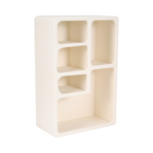 Organizzatore da parete rettangolare con ripiani multi-scomparto, scaffale moderno in legno da appendere per decorazioni per la casa. - Product Image 2