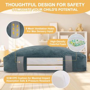 Tapete de Juego Interior Personalizado para Niños, Tapete de Espuma Suave con Cubierta Lavable, Seguro, Antideslizante, para Entrenamiento de Integración Sensorial - Product Image 3