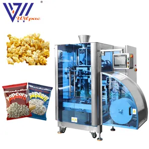 Sachet debout pour pop-corn et snack, sacs à fermeture éclair en plastique multifonction, machine d'emballage multifonction plate à vitesse rapide