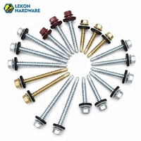 Vis autoperceuses à tête hexagonale de qualité supérieure LEKON, finition zinc, pour toiture en acier, parafusos, fixations, directement de l'usine